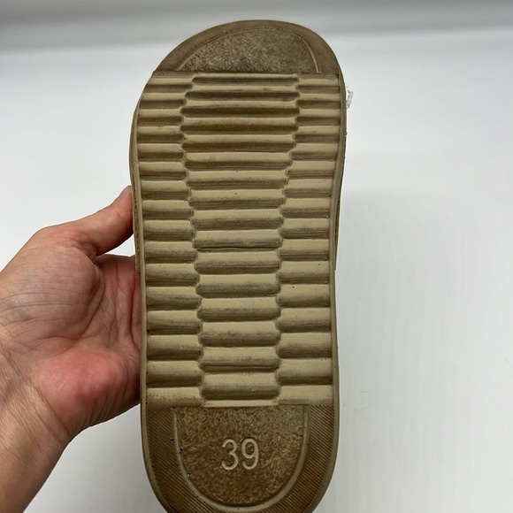 Inblu - Mint Green With Seashell Stone Chain Slip On Sandals Size 39 - Picture 6 of 13